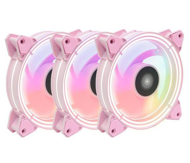 DarkFlash TR360 RGB Pink 3x120mm - 736609 - zdjęcie 2